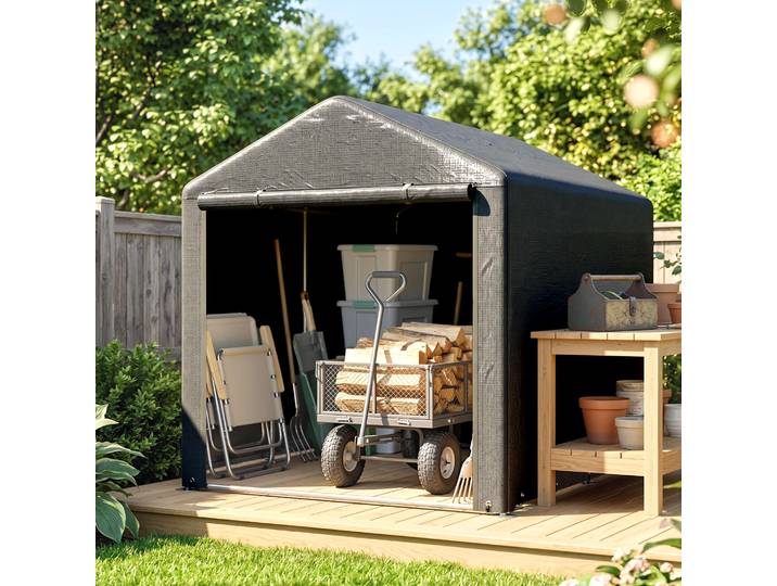 Outsunny Abri Tente Portable Extérieur Acier Galvanisé Garage Vélo