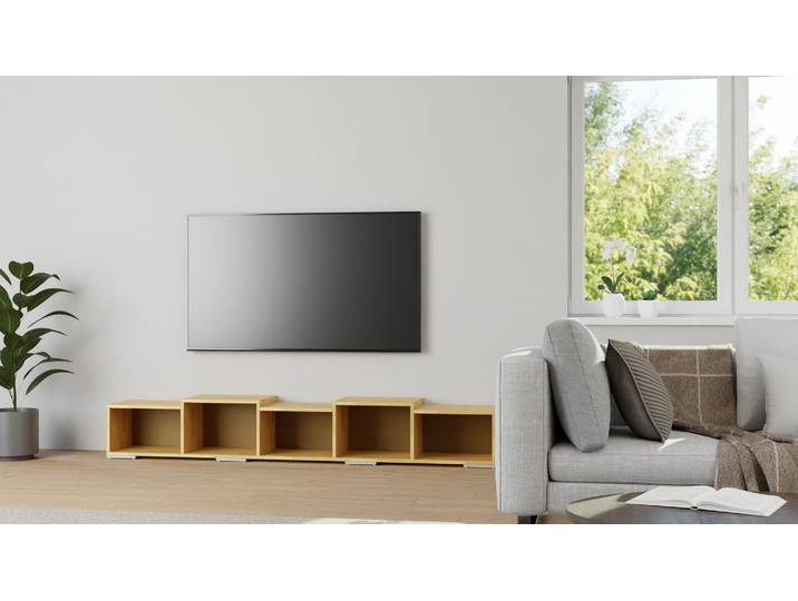 Asymmetrisches Sideboard nach Maß Buche Natur geölt