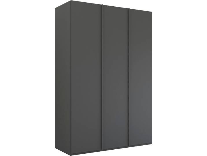 Kleiderschrank RAUCH Drehtürenschrank Schrank Garderobe Wäscheschrank SKAT MERIDIAN , grau (graphit), B:151cm H:235cm T:63cm, Holzwerkstoff, Schränke, Kleiderschrank, mit Schubladeneinsatz, Wäscheeinteilung, Innenspiegel MADE IN GERMANY