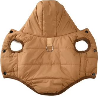 Inspire Picks SnugglePaw Winter Dog Hoodie Warm Fleece Dog Coat With D Ring For Small & Medium Dogs coffee m