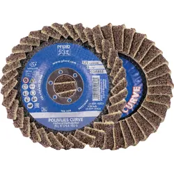 PFERD TOOLS POLIVLIES-CURVE Lamellenscheibe PVL-R Korund Ø 125 mm Bohrung 22,23 mm A100G - 44694131