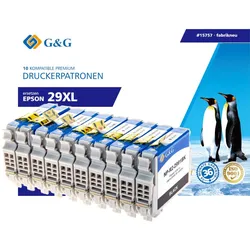10 G&G XL-Druckerpatronen kompatibel zu Epson 29XL / T2996