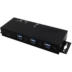 Exsys USB-Hub EX-1517HMVS (USB-B, 7 Ports), Dockingstation + USB Hub, Schwarz