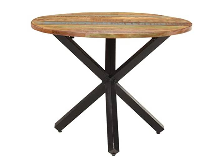 HKLGBVCR Esstisch, rund, 100 x 100 x 75 cm, massives Altholz