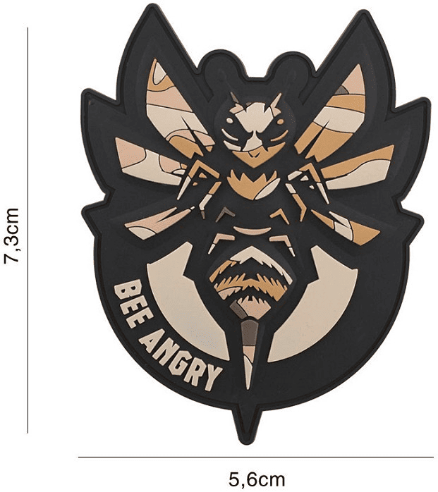 101 INC PVC Patch - Bee Angry (Färg: Woodland)