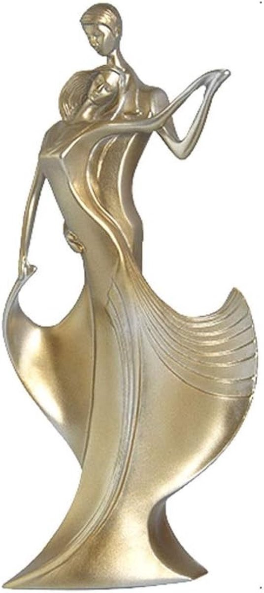 Decoratie Beeld Abstracte Sculptuur Handgesneden Resin Goud