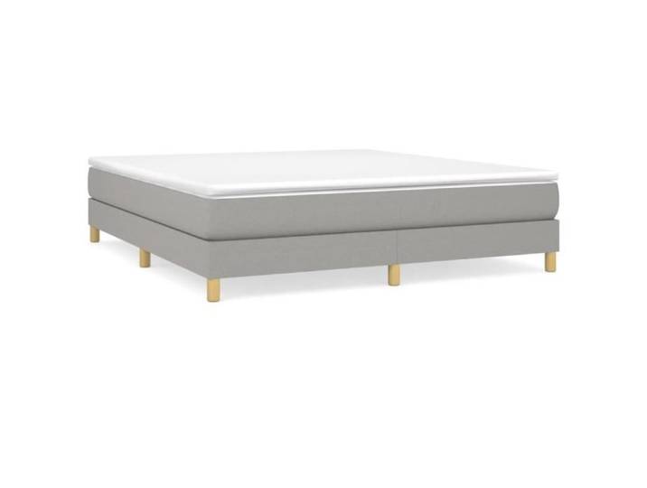 Sommier - FAFEICY - 180x200 cm - Tissu 100% polyester - Gris clair - Design contemporain