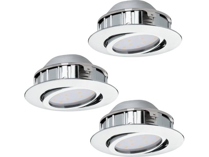 EGLO Pineda\, Spot encastré\, Ampoules non remplaçables\, LED\, 6 W\, 3000 K\, Chrome
