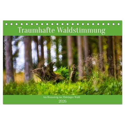 Traumhafte Waldstimmung am Rennsteig im Thüringer Wald (Tischkalender 2026 DIN A5 quer), CALVENDO Monatskalender