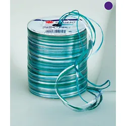 PRÄSENT Geschenkband Raffia-Pearl 3 mm x 50 m blau/türkis/grün