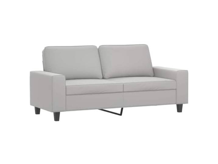 2-Sitzer-Sofa aus Mikrofaser, Hellgrau, 140 cm, mit Holzgestell Fleckenabweisende Polsterung, dicke Polsterung, Montage mit Handbuch im Lieferumfang enthalten, Verwendung in Wohn- oder
