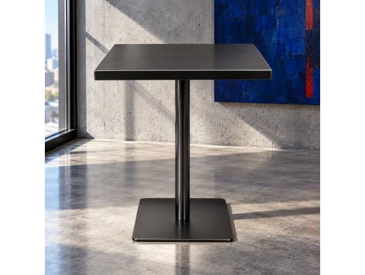 Bistrotisch aus Edelstahl, rund oder quadratisch, 4 Farben Zwei Formen und vier Farben; alle Tischgrößen sind 75 cm hoch(Square - Black,15.7x15.7x29.5in)