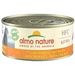 Almo Nature HFC Complete Kitten 150g Dose Katzennassfutter 24 x 150 Gramm mit Huhn