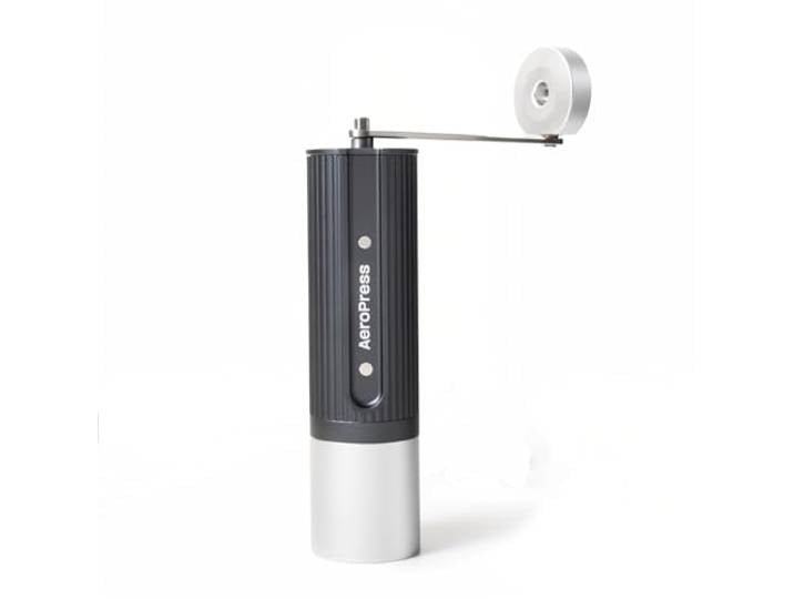 AeroPress Manuelle Kaffeemühle - Tragbare Handmühle mit titanbeschichteten Kegelmahlwerken, 60 Mahlgradeinstellungen, Kompakte Reisekaffeemühle für AeroPress, Espresso, French Press, Moka-Kanne