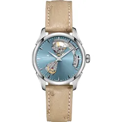 Hamilton Jazzmaster Open Heart Auto Lady 36mm H32215840 - hellblau,beige - 36mm