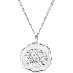 trendor 68000-07 Halskette mit Monatsblume Juli 925 Silber Rhodiniert, 40 cm