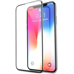 Screenguard Apple iPhone XS Full Screen Panzerglas Schutzfolie 2.5D 9H (Apple iPhone XS), Smartphone Schutzfolie, Schwarz