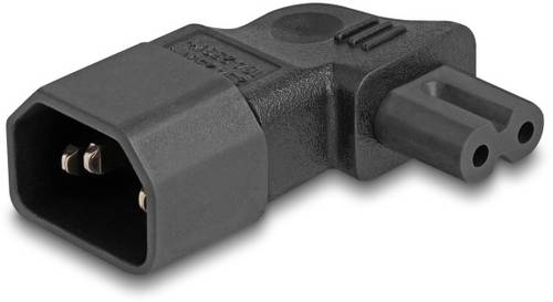 Delock 80473 Netz-Adapter 3-Pin platt - Kleingeräte-Buchse C7 Schwarz 1 St. Bag