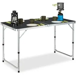 relaxdays Klappbarer Campingtisch grau