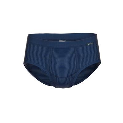 Slip AMMANN "Slip Jeans Slip 1er Pack", Herren, Gr. M, blau (dunkelblau), Obermaterial: 75% Baumwolle CO. 25% Polyester PES., Unterhosen Slip