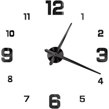 Inspire Select Modern 3D DIY Wall Clock Large Acrylic Mirror Sticker Quartz Clock For Living Room Home Decor 063b 3d 51 In
