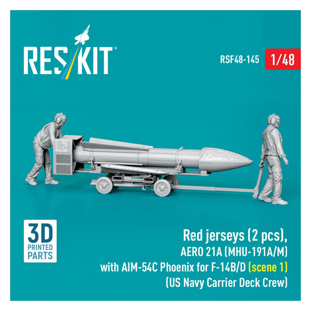 ResKit Red jerseys (2 pcs), AERO 21A (MHU-191A/M) with AIM-54C Phoenix for F-14B/D (scene 1) (US Navy Carri (RSF48-0145)