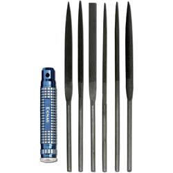 Donau Elektronik M60 Profiline Nadelfeilen Set 7-tlg mit Metallhalter Hieb-Länge 75 mm Länge 160 mm 1 St.