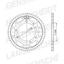Supersprox Stahl-Kettenrad 428 52Z (Schwarz)