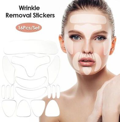 Uplift Essentials Reusable Silicone Face Patches For Wrinkle Prevention And Skin Smoothing pack Of 16pcs
