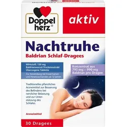 DOPPELHERZ Nachtruhe Baldrian Schlaf-Dragees 30 St