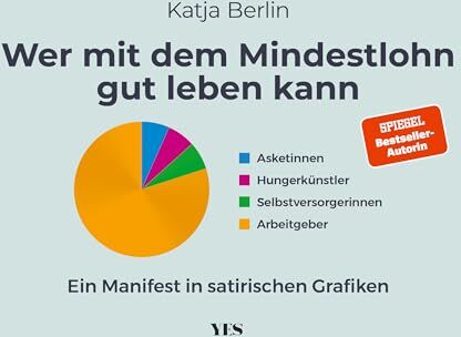 Katja Berlin - Wer mit dem Mindestlohn gut leben kann: Ein Manifest in satirischen Grafiken - Preis vom 09.10.2026 07:28:09 h
