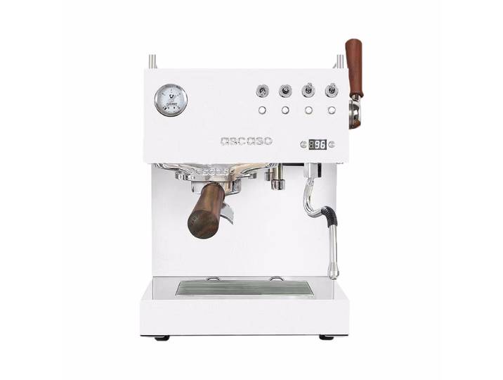 Ascaso STEEL DUO PLUS White & Wood Siebträgermaschine – Siebträgermaschine/Espressomaschine – weiss