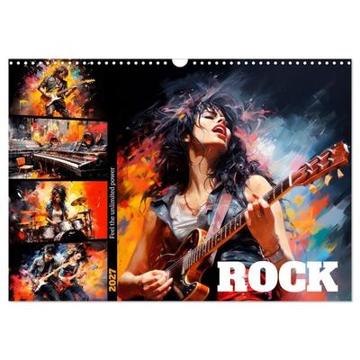 ROCK Feel the unlimited power (Wall Calendar 2027 DIN A3 landscape), CALVENDO 12 Month Wall Calendar