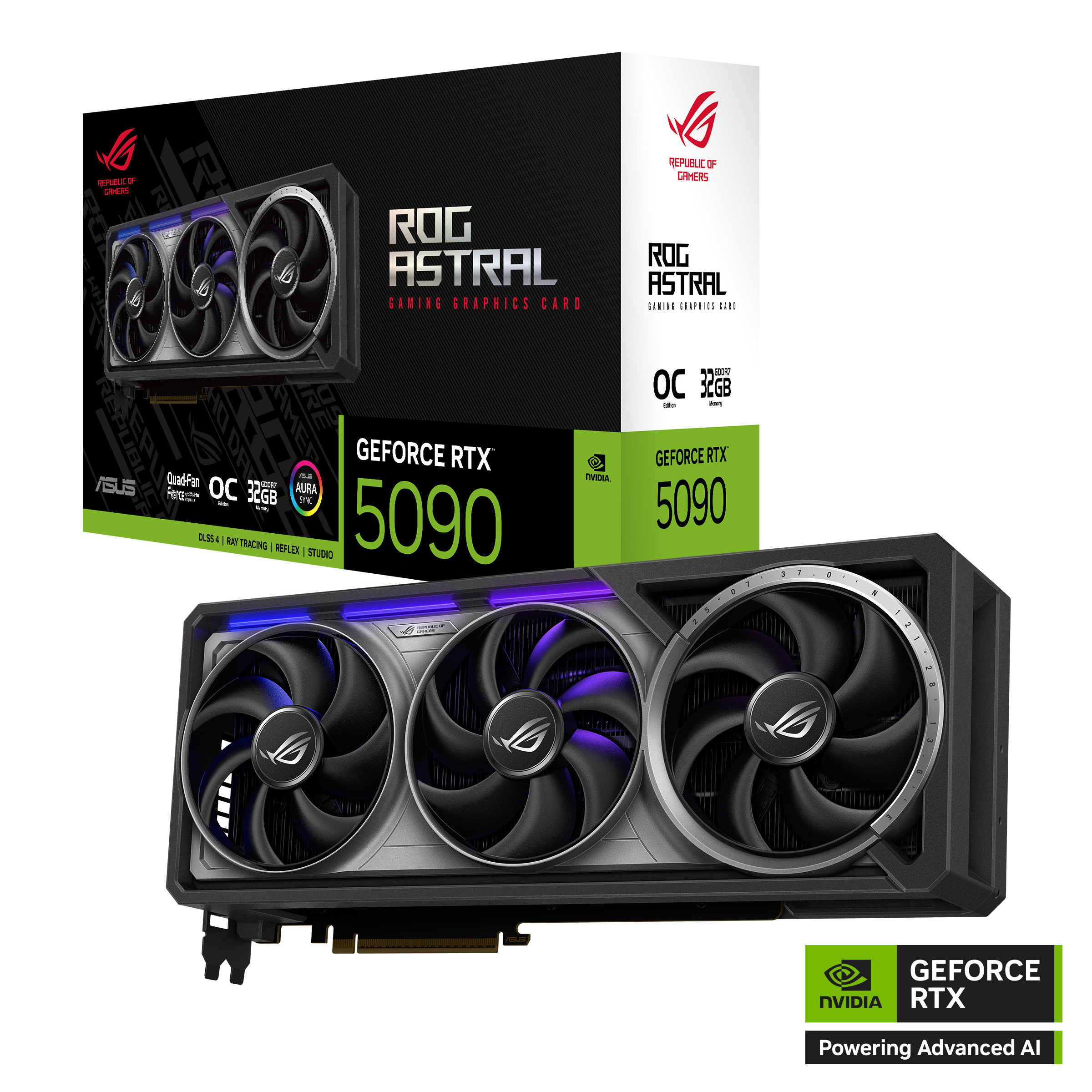 ASUS ROG Astral GeForce RTX 5090 OC 32GB ROG-ASTRAL-RTX5090-O32G-GAMING Grafikkarte GDDR7, 2xHDMI, 3xDP 90YV0LW0-M0NA00