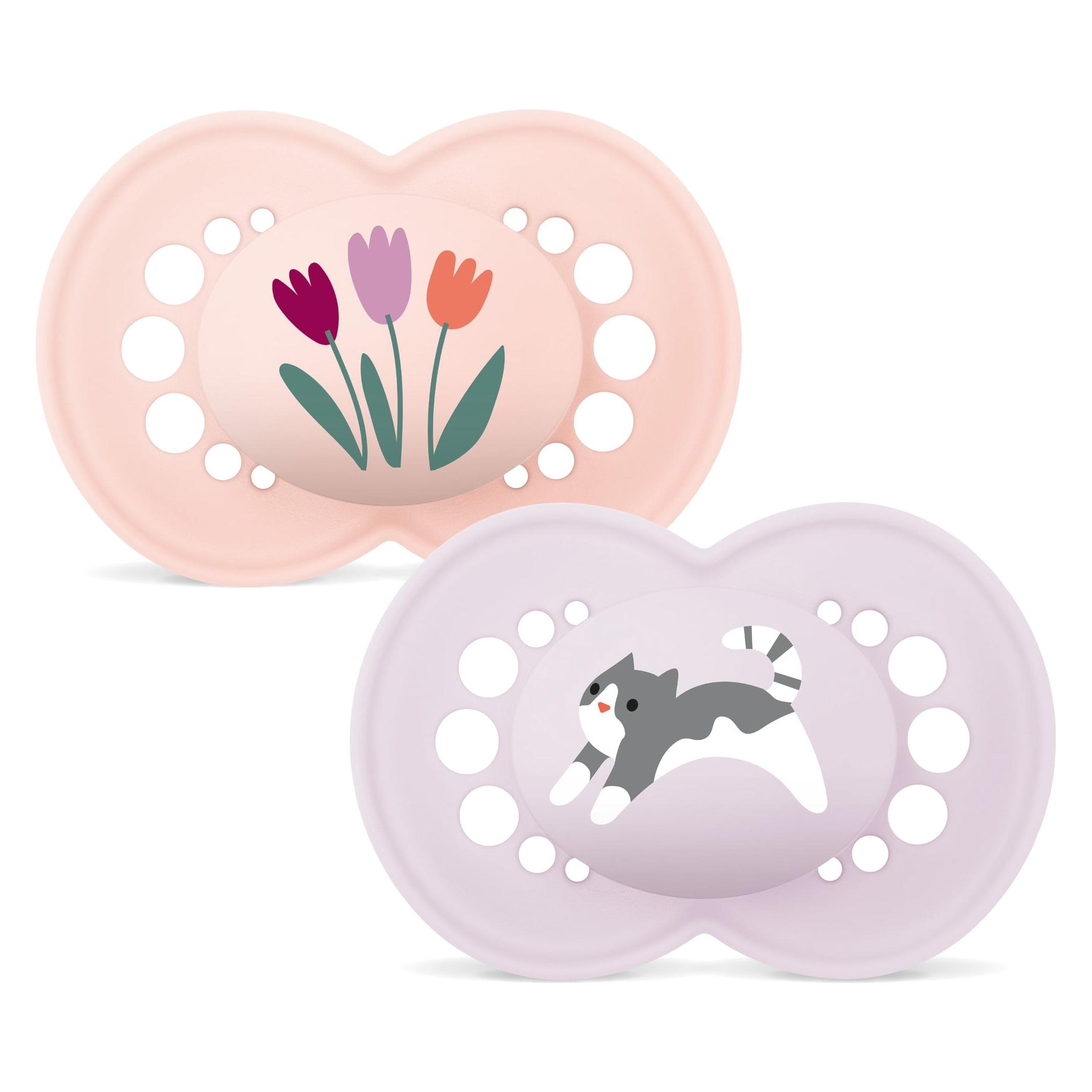 MAM - Original Silk Pacifiers - Pink - 16-36 months (16 - 36 Monate) (4115553)
