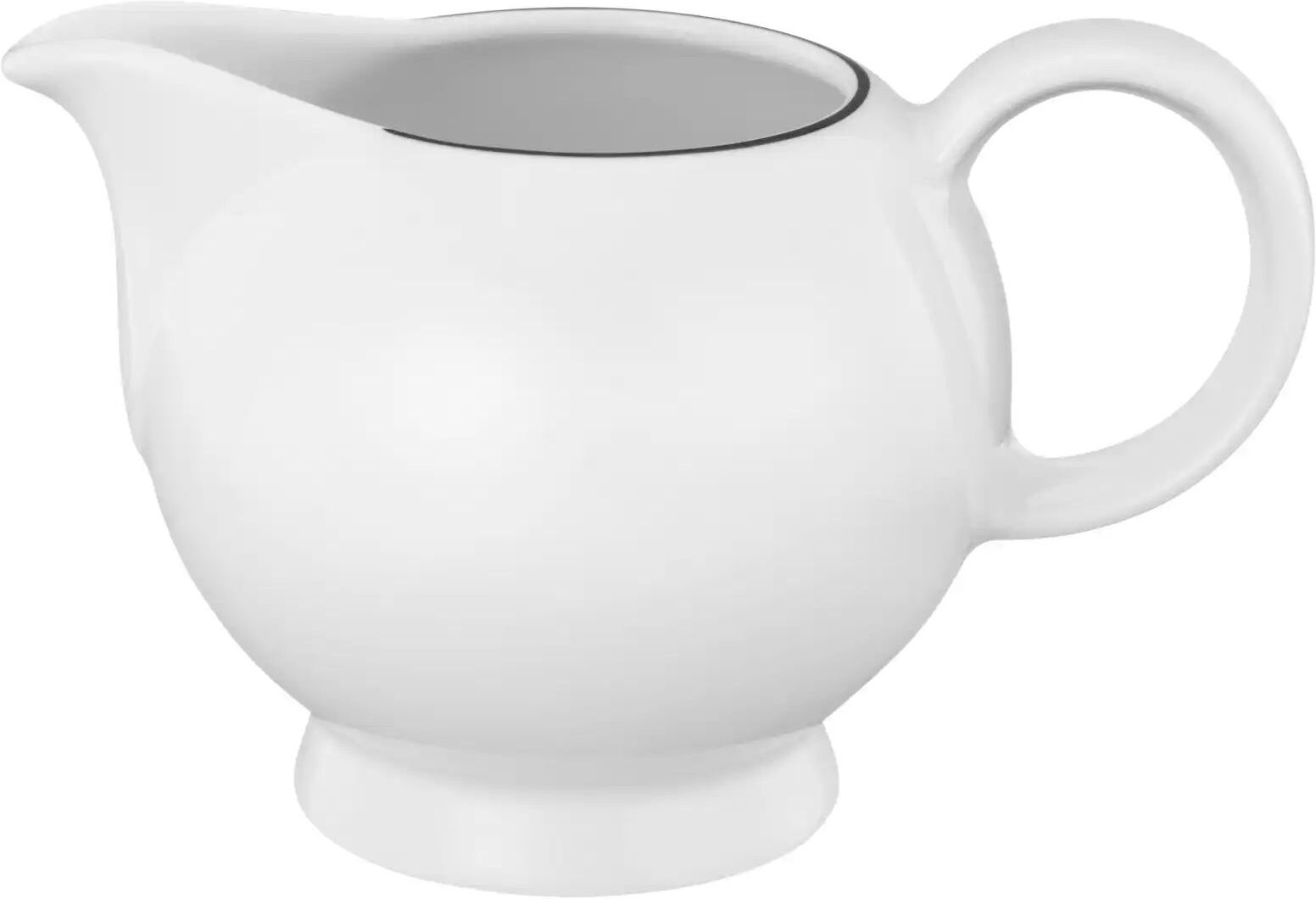 Seltmann Weiden Milchkännchen  Lido Black Line ¦ weiß ¦ Porzellan