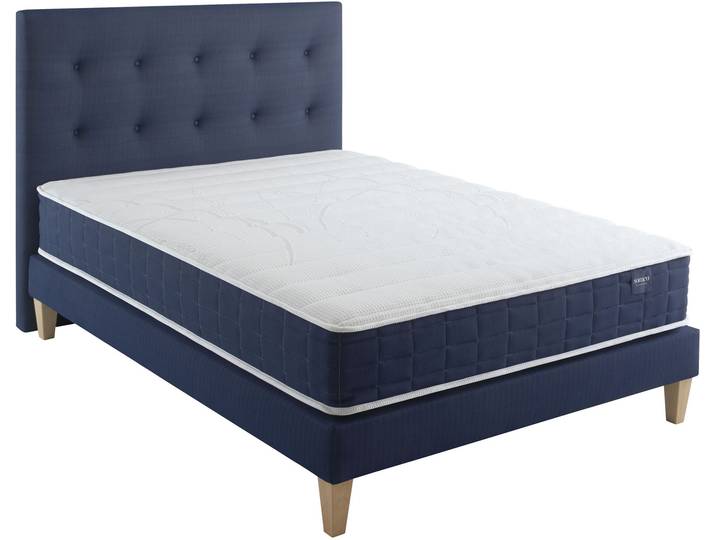 Ensemble matelas ressorts, sommier, pieds et tête de lit Rêve 400 - SOMEO 160x200
