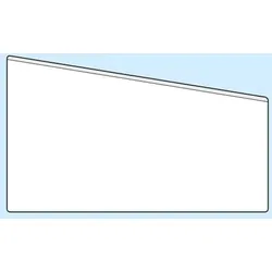 100 Rechtecktasche 155 x 90/65 mm abgeschrägt, 100 Stück, PP, transparent