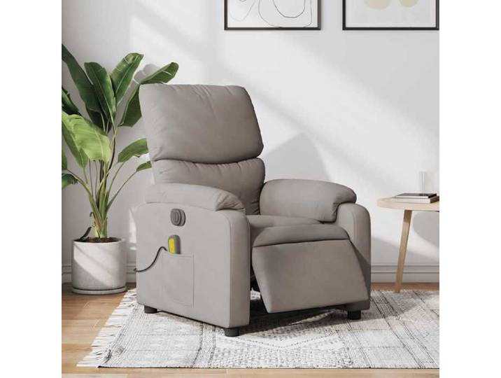 NEW 2026  Fauteuil Massant inclinable - Chaise simple - Multifonctionnel - électrique Taupe Tissu 75x99x99 cm L3305