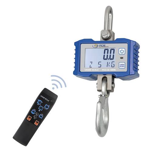 PCE Instruments Kranwaage PCE-CS 1000N Wägebereich 1000kg |Fernbedienung |Hold |Summierfunktion |Haken |Schäkel