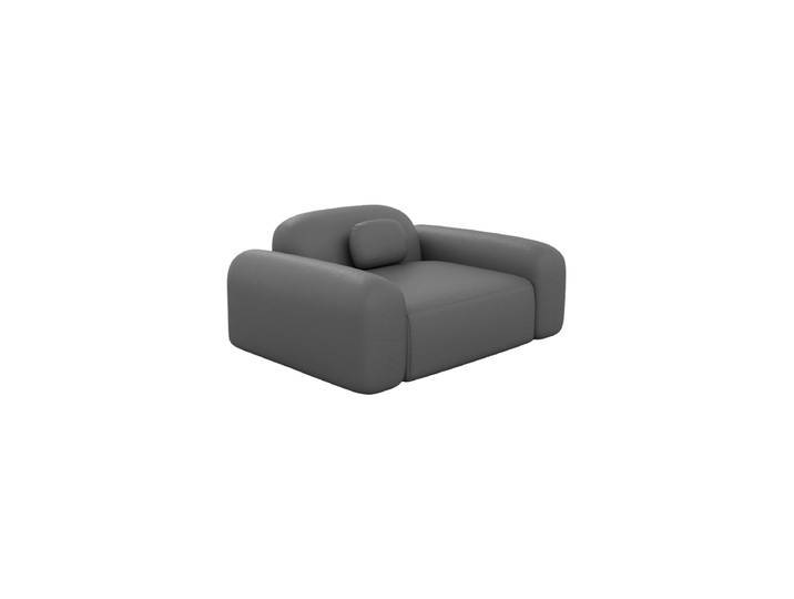 Design Echtleder Loungesessel „Ravello“ Echtleder Dark Grey BLOOMINGLOFT Collection