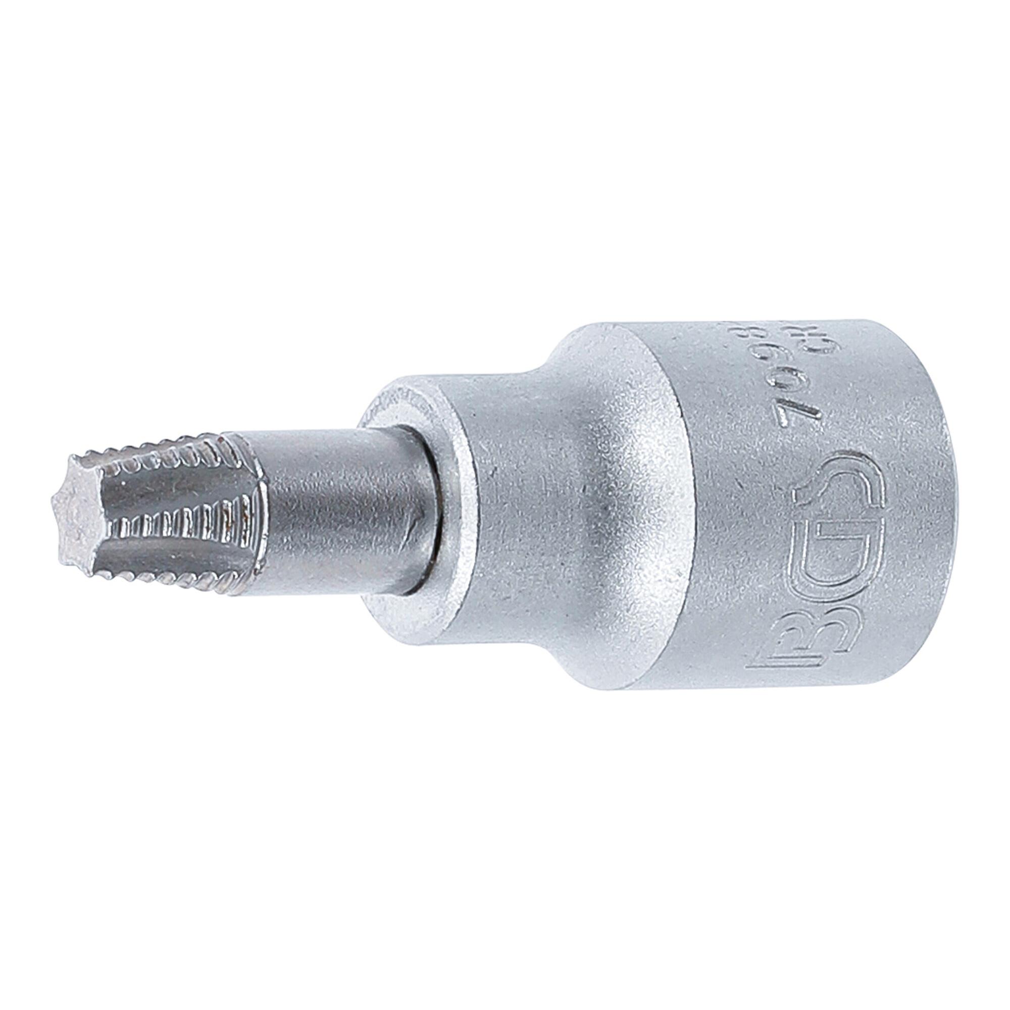 BGS Schraubenausdreher-Bit-Einsatz 7098-T40, Antrieb Innenvierkant 10 mm (3/8"), für defektes T-Profil (für TX) T40 ; BGS technic)