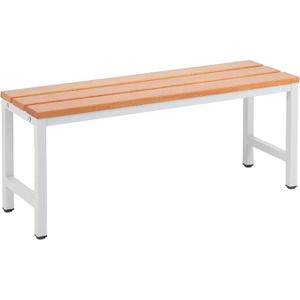 SZ-Metall Umkleidebank 55103, Sitzfläche Holz, 100 cm, buche / lichtgrau