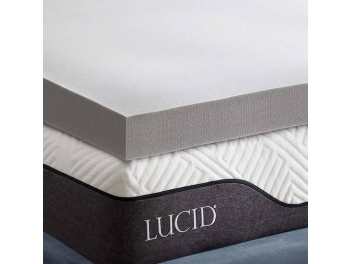 LUCID Memory Foam Matratzen Topper 90x200cm mit Bambuskohle, 10 cm dicke Matratzenauflage 90 x 200 cm