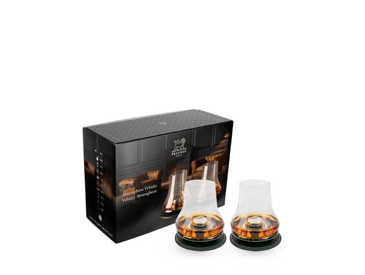 Atmosphère whisky 2 sets de dégustation whisky avec socles