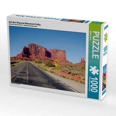 CALVENDO Puzzle Auf dem Weg zum Monument Valley | 1000 Teile Lege-Größe 64x48cm Foto-Puzzle für glückliche Stunden