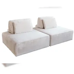 KAWOLA Modulsofa WIOLO SOFT 2 Module 2 Rückenkissen Cord cremeweiß