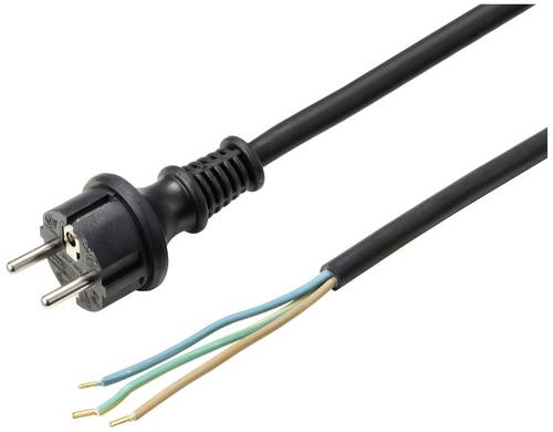 Sygonix SY-6029112 Strom Anschlusskabel Schwarz 4.50m