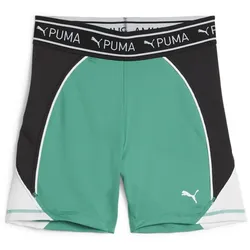 PUMA Fit Train Strong 5" kurze Laufleggings Damen 86 - sparkling green XS