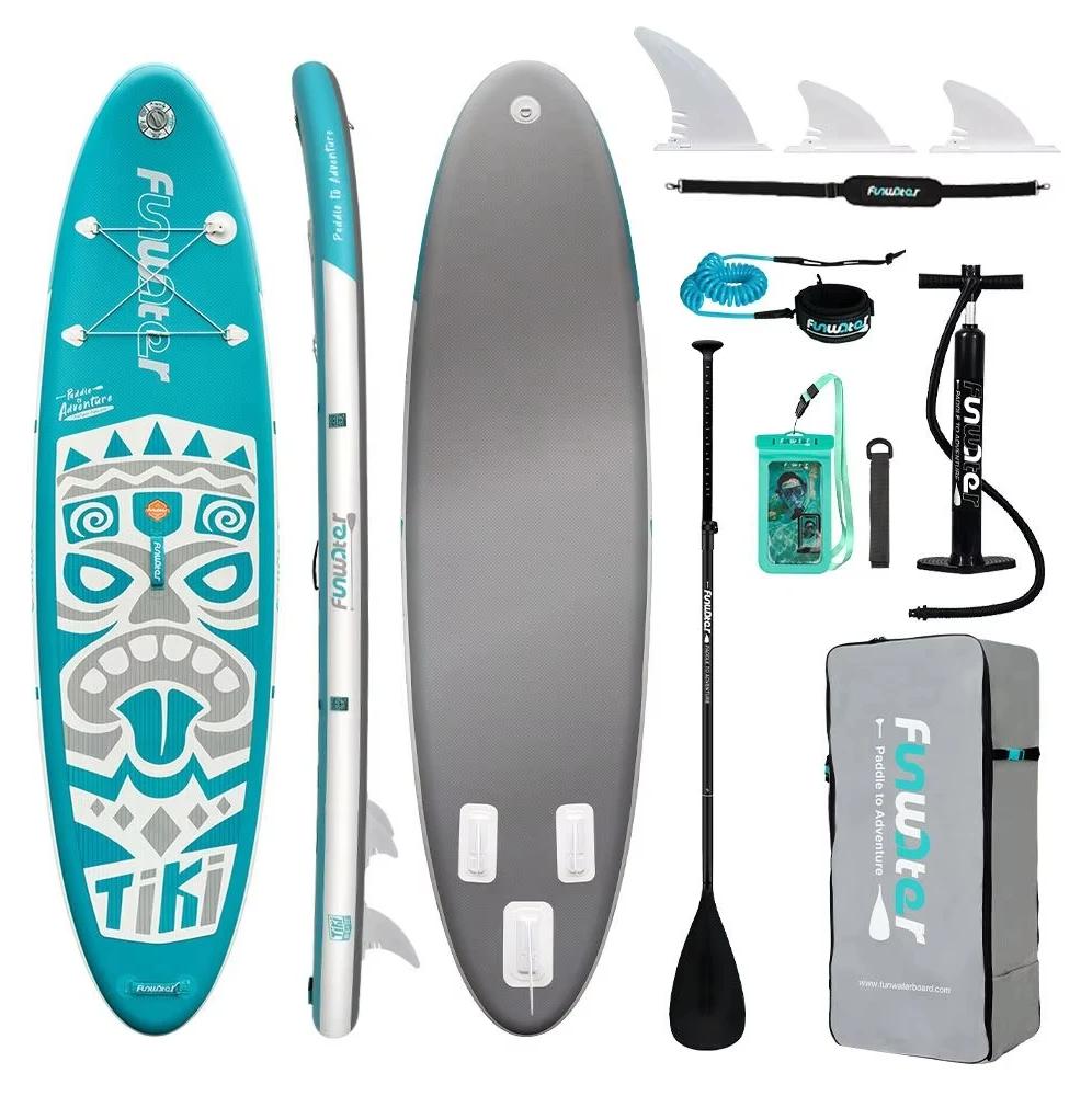 Aufblasbares SUP-Board - SUPFW04A - 320 x 84 x 15 cm - Ultraleicht - Rutschfest - Für Erwachsene - Für Yoga, Angeln und Wassersport